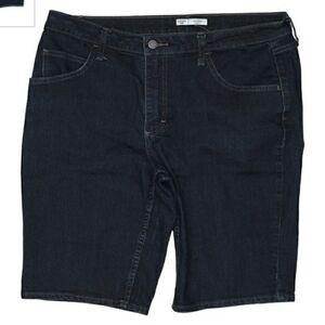 Riders by Lee Mid-Rise Bermuda Jean Shorts Dark Wash Denim Women's 14 M Plus EUC